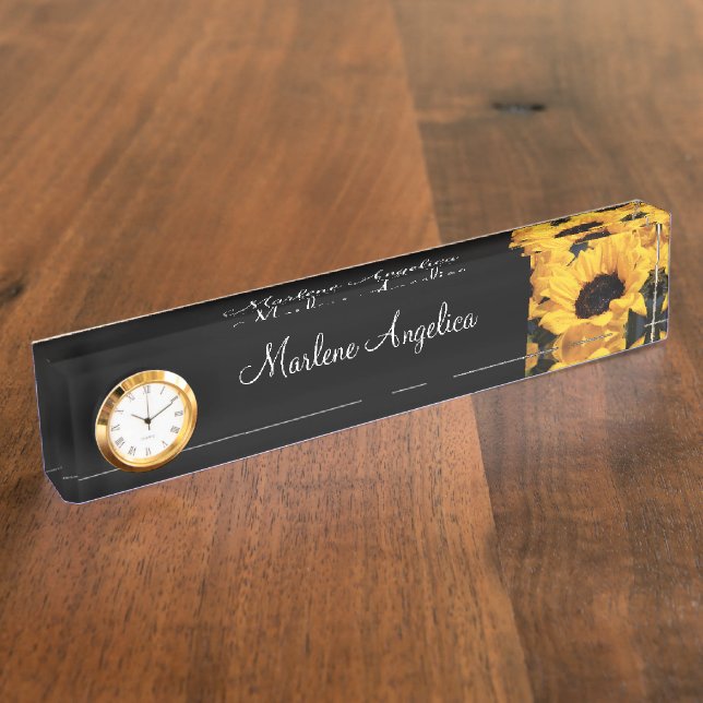 Classy Ladies Monogram Executive Desk Name Plates (Side)