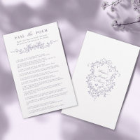 Classy Lavender Floral 'Pass the Poem' Game