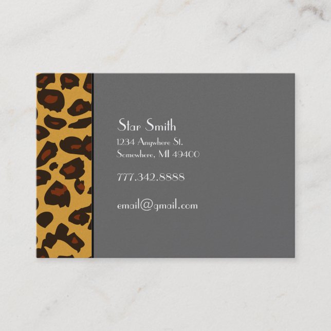 Classy Leopard Skin on Any Colour Card (Front)