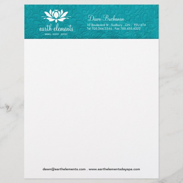 Classy Letterhead with Lotus (Front)