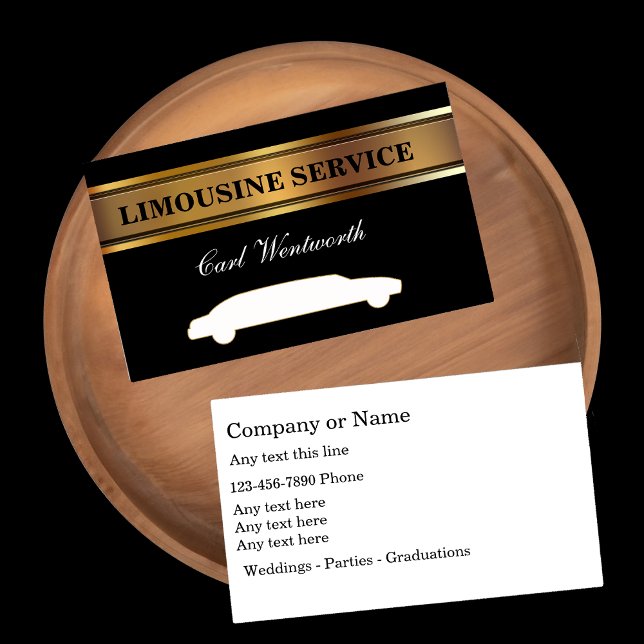 Classy Limo Driver Business Cards (Creator Uploaded)