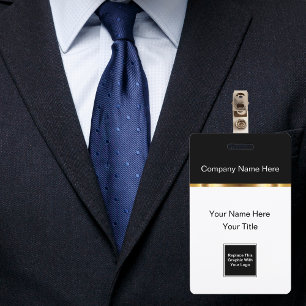 Classy Logo Business Name Badges