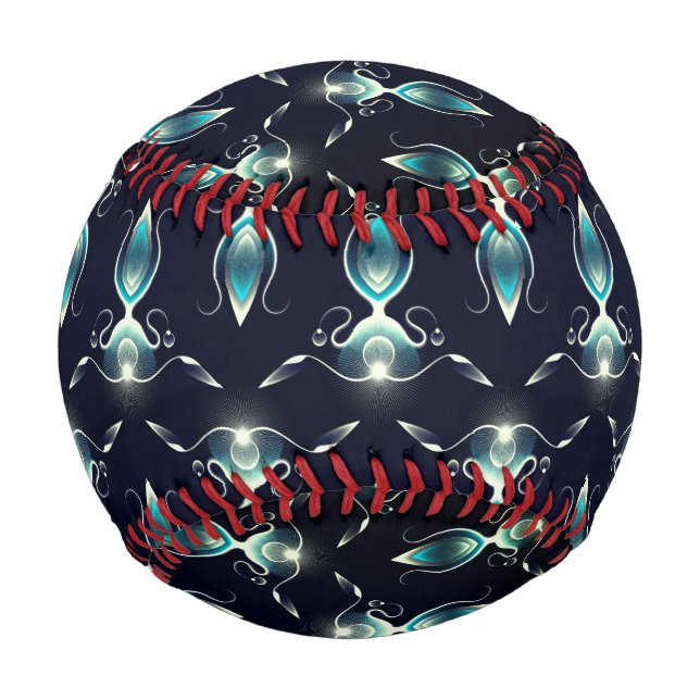 Classy Look of Blue Gems with Glowing Light Baseball (Front)