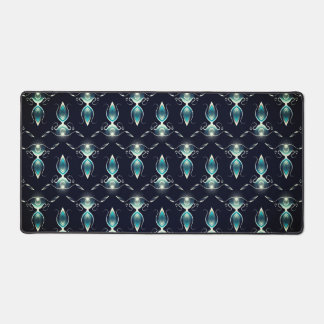 Classy Look of Blue Gems with Glowing Light Desk Mat