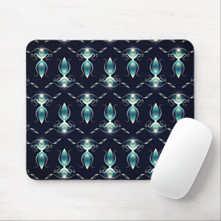 Classy Look of Blue Gems with Glowing Light Mouse Pad