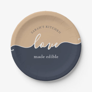 Classy Love made Edible Script Paper Plate