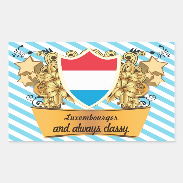Classy Luxembourger Sticker (Front)