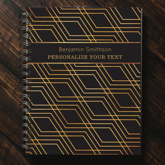Classy Luxury Abstrait Black Gold Professional (Créateur téléchargé)