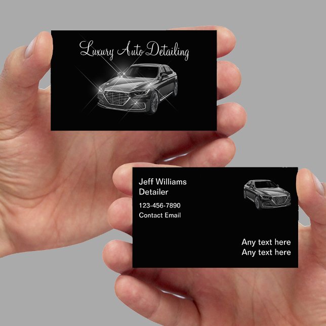 Classy Luxury Automotive Car Detailing Business Card (Creator Uploaded)