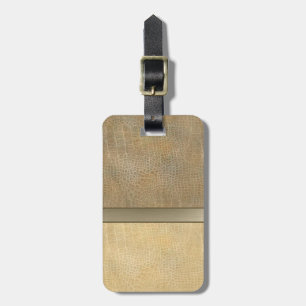 Classy luxury  leather look  personalized No.1 Luggage Tag