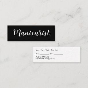 Classy Manicurist Appointment Business Cards