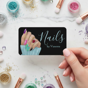 Classy Manicurist Professional Nail Technician Business Card