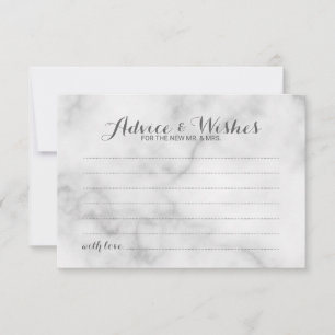 Classy Marble Mariage de conseil et carte de voeux