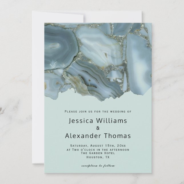 Classy Marble Wedding Invitation (Front)