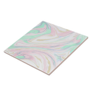 Classy marbleized abstract design tile