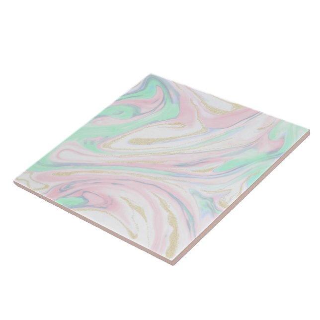 Classy marbleized abstract design tile (Side)