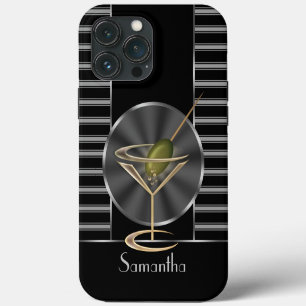 Classy Martini Cocktail Glass Personalized iPhone 13 Pro Max Case