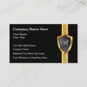 Classy Masculine Monogram Business Cards