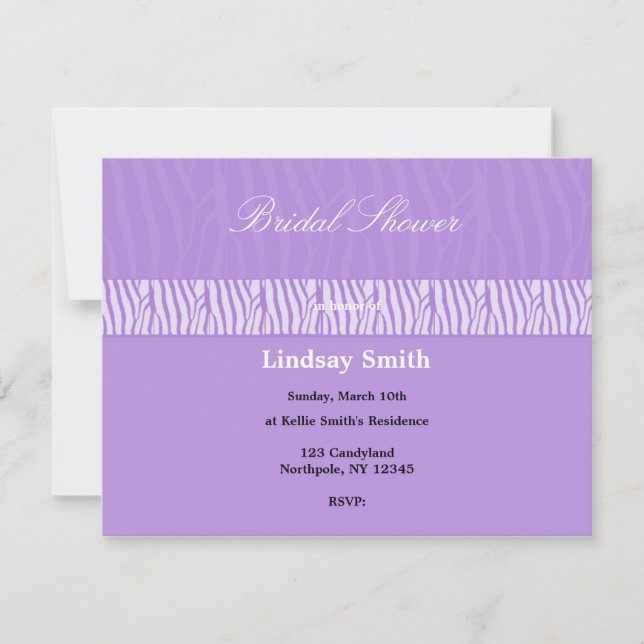 Classy Mauve Bridal Shower Invitation (Front)