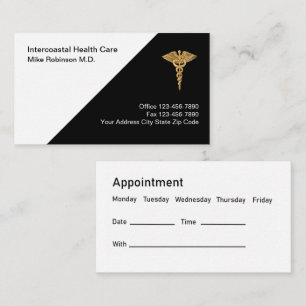 Classy Medical Appointment Business Cards Design