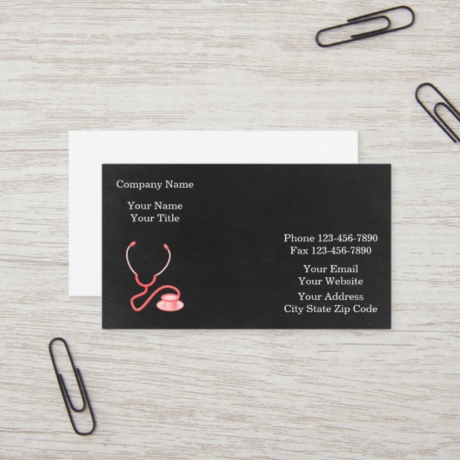 Classy Medical  Business Card (Front/Back In Situ)