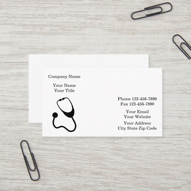 Classy Medical  Business Card (Front/Back In Situ)
