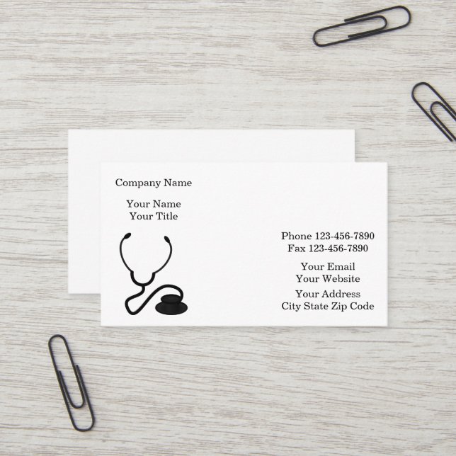 Classy Medical  Business Card (Front/Back In Situ)