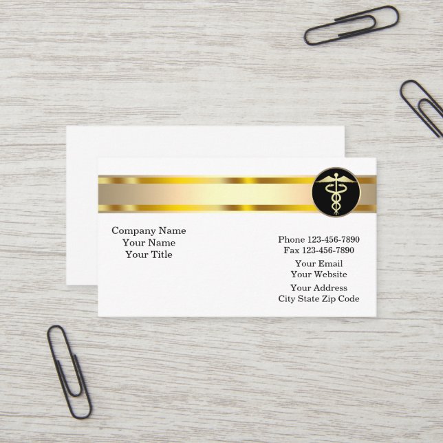 Classy Medical  Business Card (Front/Back In Situ)