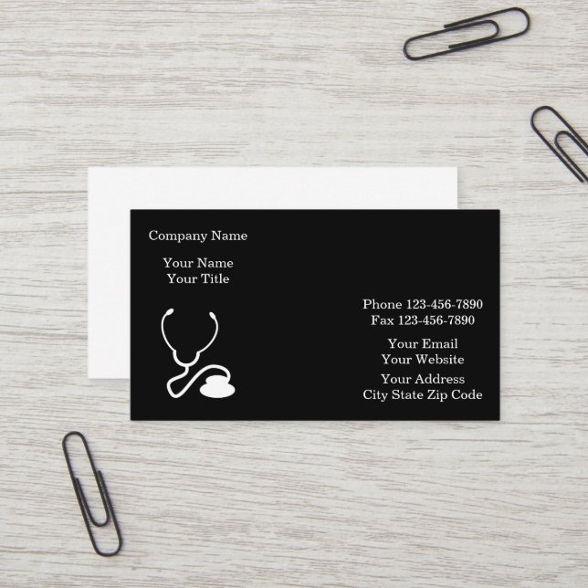 Classy Medical  Business Card (Front/Back In Situ)