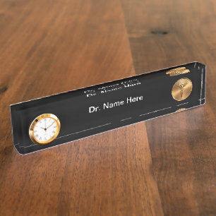 Classy Medical Doctor Office Desk Nameplate