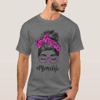 Classy Meme Life Messy Bun Pink Leopard Print Moth