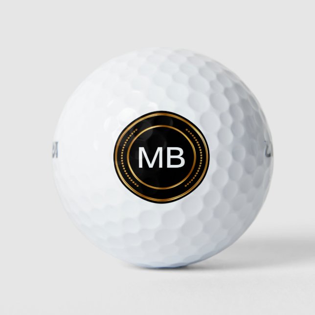 Classy Men's Monogram Golf Balls (Front)