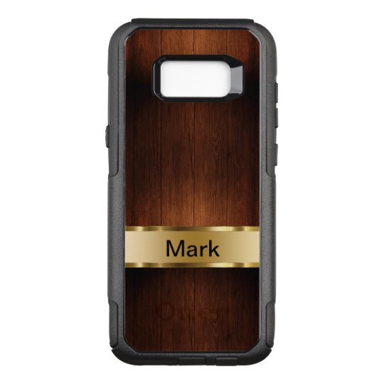 Classy Men's Wood Grain Look OtterBox Commuter Samsung Galaxy S8+ Case