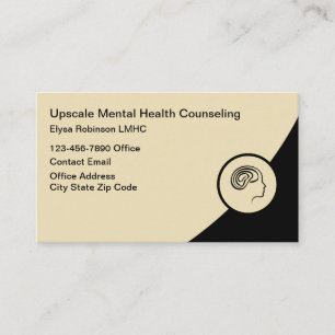 Classy Mental Health Counselor Business Cards