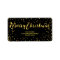 Classy Merry Christmas Gold Foil Confetti Black