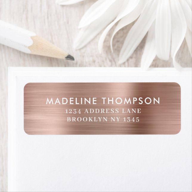 Classy Minimalist Brushed Metal Rose Gold (Insitu)