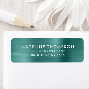 Classy Minimalist Brushed Metal Teal