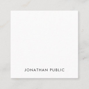 Classy Minimalist Design Template Modern Elegant Square Business Card