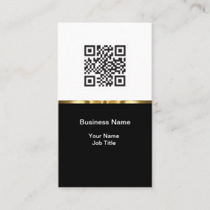 Classy Minimalist QR Code Template Business Cards