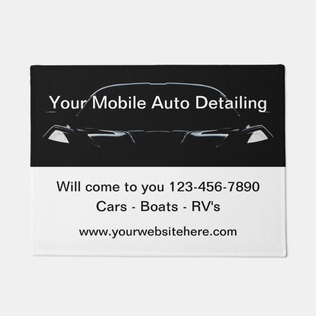 Classy Mobile Auto Detailing Doormat (Front)