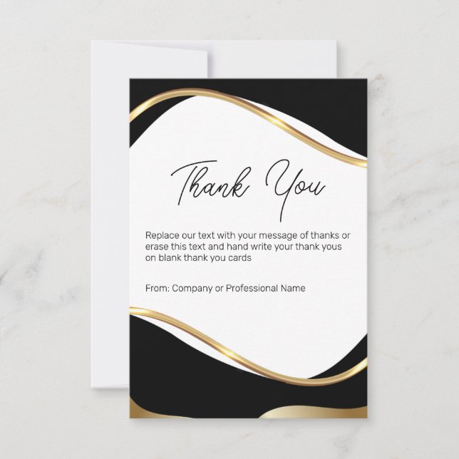 Classy Modern Business Client Merci Cartes (Devant)
