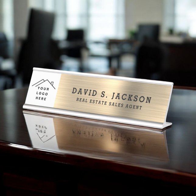 Classy Modern Executive Gold Professional  Desk Name Plate (Creator Uploaded)