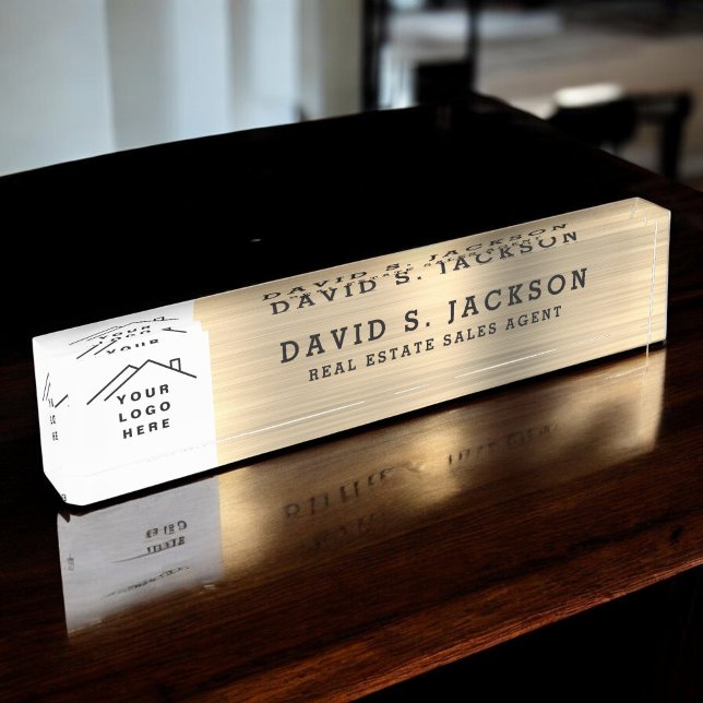 Classy Modern Executive Gold Professional  Nameplate (Creator Uploaded)