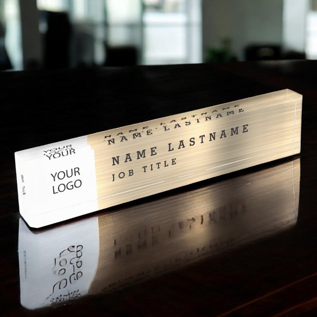Classy Modern Executive Gold Professional  Nameplate (Creator Uploaded)