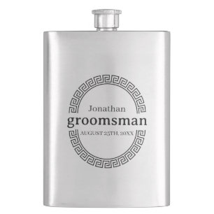 Classy Modern Personalized Bachelor Party Hip Flask