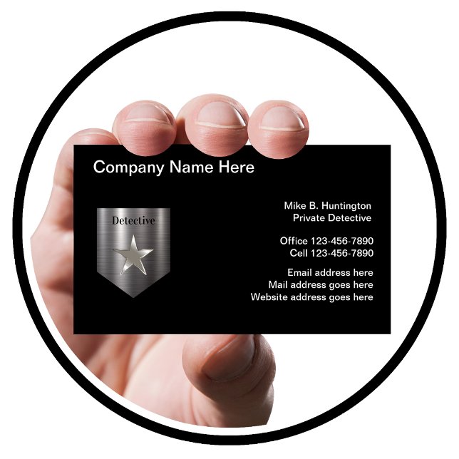 Classy Modern Private Detective Business Card (Creator Uploaded)