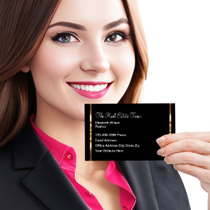 Classy Modern Real Estate Realtor Business Card