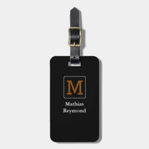 classy & modern traveller monogram luggage tag