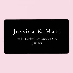 Classy Modern Wedding Return Address Label