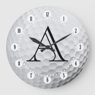 Classy Monogram | Golf Sport Gifts Large Clock
